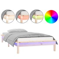 Bedframe LED massief hout 100x200 cm - thumbnail