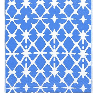 VidaXL Buitenkleed arakil 160x230 cm pp blauw en wit VidaXL Buitenkleed arakil 160x230 cm pp blauw en wit