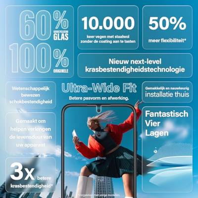 PanzerGlass 3-in-1 Ultra Wide Fit Bundle Glass + Case + Lens Set (hoesje + beschermglas) Samsung Galaxy A55 5G Stootbestendig
