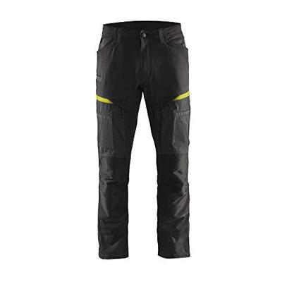 Blaklader 145618459933C62 Service werkbroek met stretch, zwart/geel, maat C62