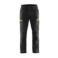 Blaklader 145618459933C62 Service werkbroek met stretch, zwart/geel, maat C62 - thumbnail