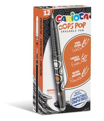 Carioca gelroller Oops Pop, medium, uitwisbaar, doos van 12 stuks, zwart