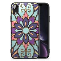 Apple iPhone XR Bloemen Hoesje Purple Flower - thumbnail