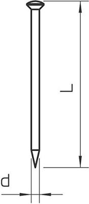 OBO Bettermann 362 Z 60 G 3354601 Lenskopspijker (Ø x l) 2 mm x 60 mm Staal Gehard 100 stuk(s)