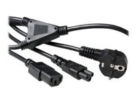 ACT AK5166 230V Stroomkabel CEE7/7 Male (Haaks)/1x C13 + 1x C5 - 1,8 meter - thumbnail