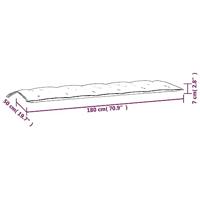 Tuinbankkussens 2 st 180x50x7 cm stof gemleerd donkergrijs - thumbnail