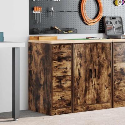 VidaXL Garagekast 30x51x85 cm massief grenenhout gerookt eiken VidaXL Garagekast 30x51x85 cm massief grenenhout gerookt eiken