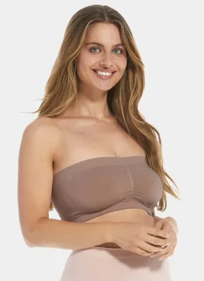 Magic bandeau BH - Naadloze Bandeau Top - Met vulling - Uitneembare pads - Wit, zwart, beige