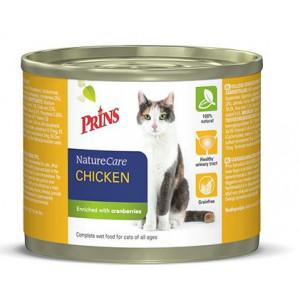 Prins NatureCare Kip kattenvoer 200gr (LET OP! THT: 10-2025)