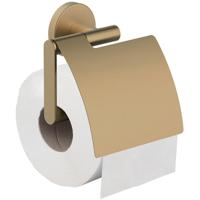 Wiesbaden Alonzo Toiletrolhouder met Klep - Geborsteld Messing - thumbnail