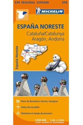 Michelin Wegenkaart 574 Spanje Noordoost - Catalunya, Aragón, Andorra (Paperback) Michelin Wegenkaart 574 Spanje Noordoost - Catalunya, Aragón, Andorra (Paperback)