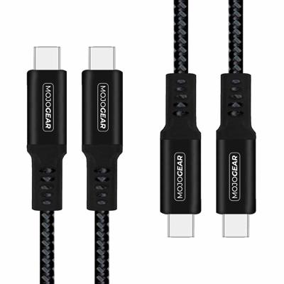 2x MOJOGEAR USB-C naar USB-C kabel 1.5 of 3 meter Extra Sterk [DUOPACK]
