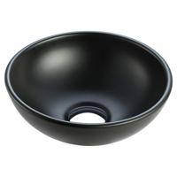 Wiesbaden Kimo waskom rond 28 x 10 cm keramiek mat zwart 32.3414 - thumbnail