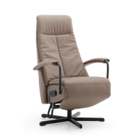 Relaxstoel C-101 Lichtbruin Leer - thumbnail