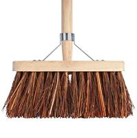 Talen Tools Bezem natuurvezel 29 cm met steel 140 cm - thumbnail