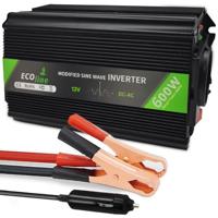 EcoLine - Omvormer 12V Naar 220V / 230V - 600w / 1200w Vermogen - Gemodificeerde Sinus - Spanningomvormer - thumbnail