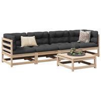 5-delige Loungeset massief grenenhout - thumbnail