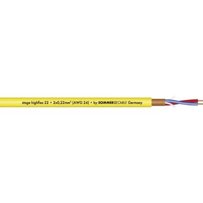 Sommer Cable 200-0007 Microfoonkabel 2 x 0.22 mm² Geel per meter