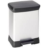 Rechthoekige prullenbak - DECO BIN - CURVER - 50L - Elegant design - 39 x 29 x 51 cm - Metallic grijs - thumbnail