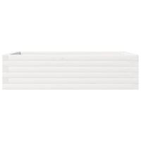 Plantenbak 90x60x23 cm massief grenenhout wit - thumbnail