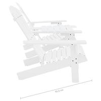 Tuinstoel Adirondack massief vurenhout wit - thumbnail