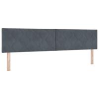 Boxspringbed met Matras Zwart 100x200 cm Fluweel Donkergrijs - thumbnail