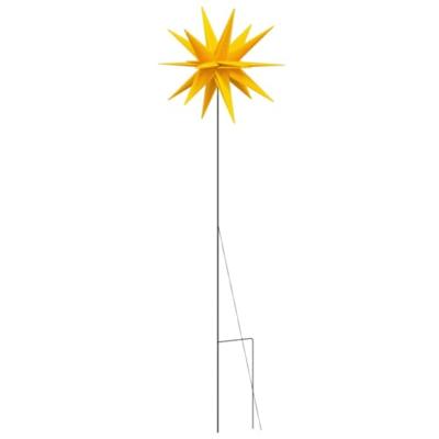 VidaXL Kerstlamp met grondpin en led inklapbaar 57 cm geel