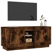 Tv-meubel 102x35x45 cm bewerkt hout gerookt eikenkleurig - thumbnail
