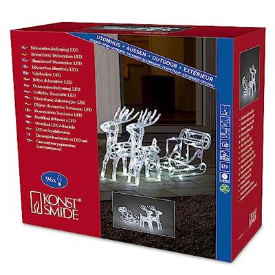Konstsmide 6192-203 Rendier, Sleeën Koudwit LED Transparant Energielabel: F (A - G)