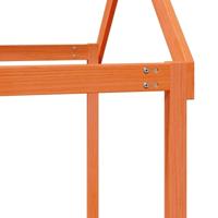 Kinderbedhuisje 217x95,5x159 cm massief grenenhout wasbruin - thumbnail