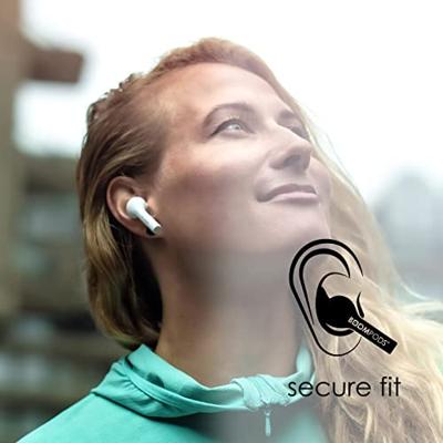 Boompods Bassline GO In Ear oordopjes Bluetooth Wit Ruisonderdrukking (microfoon) Headset, Volumeregeling, Bestand tegen zweet, Touchbesturing HiFi