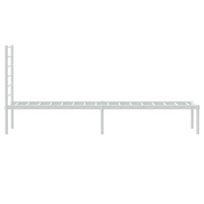 Bedframe met hoofdbord metaal wit 107x203 cm Bedframe met hoofdbord metaal wit 107x203 cm