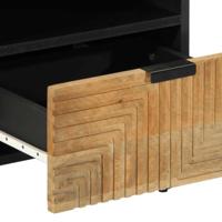 Nachtkastje 40x33x46 cm massief mangohout bruin - thumbnail