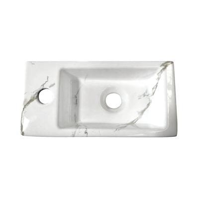 Fontein BWS Marmerlook Links 36x18x9 cm Keramiek Wit