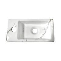 Fontein BWS Marmerlook Links 36x18x9 cm Keramiek Wit - thumbnail