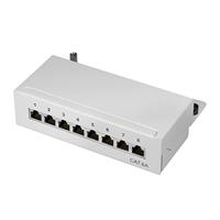 LogiLink NP0018 8 poorten Patchpaneel 483 mm (19) CAT 6A 1 HE Grijs - thumbnail