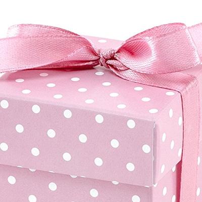 Geschenkdoosjes Roze Met Stippen - 10 Stuks