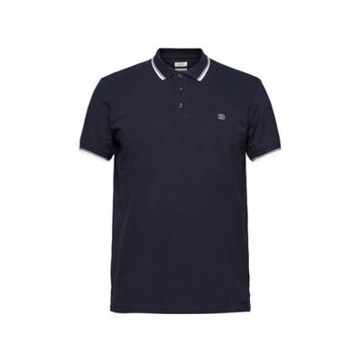 ESPRIT Men Casual regular fit polo van biologisch katoen donkerblauw