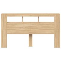 Hoofdbord met LED 180x18,5x103,5 cm bewerkt hout sonoma eiken - thumbnail