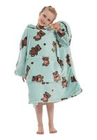 Draagbare deken met capuchon & mouwen - kind - beren - thumbnail