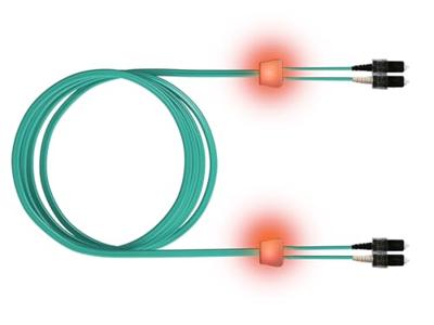 saCon glasvezel LED patchkabel duplex 50/125µm OM3, SC/SC , turkoois, 3 m