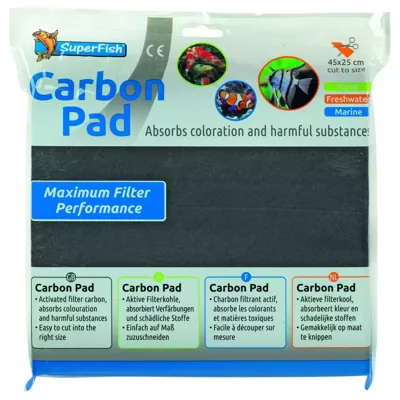 Superfish Carbon Pad 45x25 cm - pH-Neutrale Vijverfilter voor Helder Water