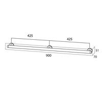 Tiger Veiligheidsgreep Boston Comfort en Safety 90 cm RVS Glans - thumbnail