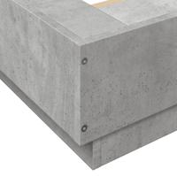 Bedframe met LED-verlichting bewerkt hout betongrijs 150x200 cm - thumbnail