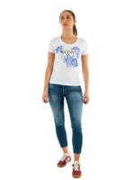 Guess Flower Triangle T-Shirt Dames Wit - Maat XS - Kleur: WitPaars | Soccerfanshop - thumbnail