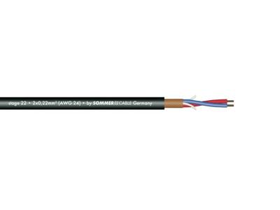 SOMMER CABLE Microphone Cable 2x0.22 100m bk Stage 22 SOMMER CABLE Microphone Cable 2x0.22 100m bk Stage 22