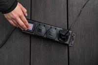 Brennenstuhl Stekkerdoos met schakelaar IP44 3-voudig zwart 2m H07RN-F 3G1,5 - 1159950013 - thumbnail