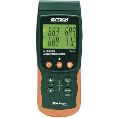 Extech SDL200 Temperatuurmeter -199 - +1700 °C Sensortype K, J, T, E, R, S, Pt100 Datalogger-functie Extech SDL200 Temperatuurmeter -199 - +1700 °C Sensortype K, J, T, E, R, S, Pt100 Datalogger-functie