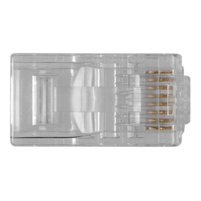 ACT TD108R RJ45 (8P/8C) Modulaire Connector | Ronde Kabel | Soepele aders | 25 stuks