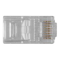 ACT TD108R RJ45 (8P/8C) Modulaire Connector | Ronde Kabel | Soepele aders | 25 stuks - thumbnail